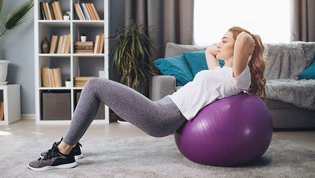 Yoga ball online posture